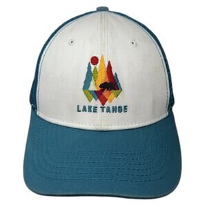 Lake Tahoe Mesh Back Trucker Hat Blue One Size Embroidered Blue 84